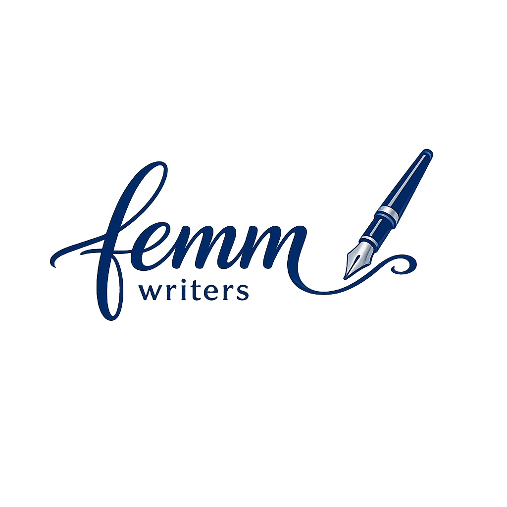 femm writers logo with fountain pen